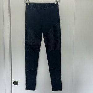 L&B Charcoal Textured Moto Jeggings